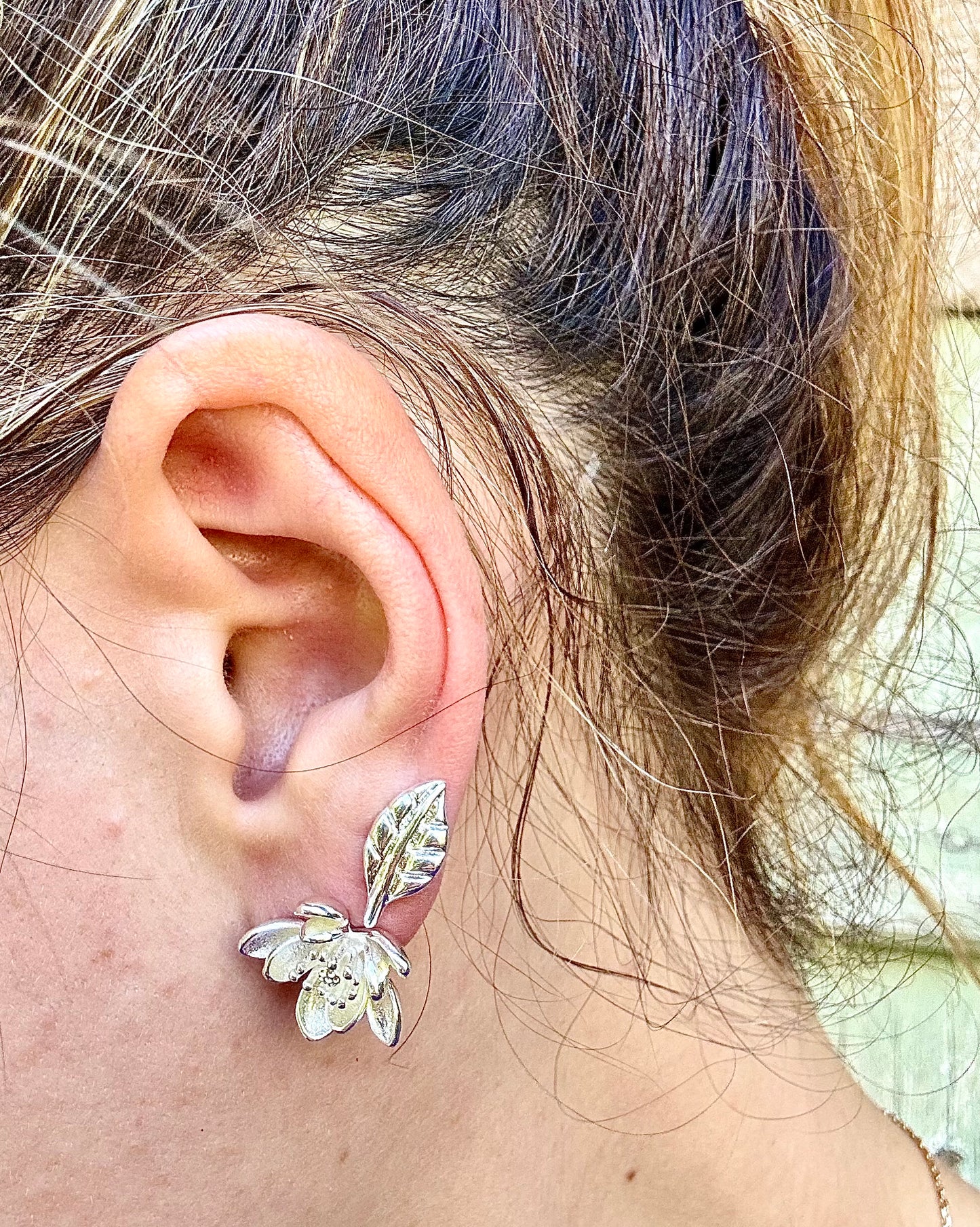 Boucles d’oreilles Feuilles Naissantes - plaqué argent ou plaqué or