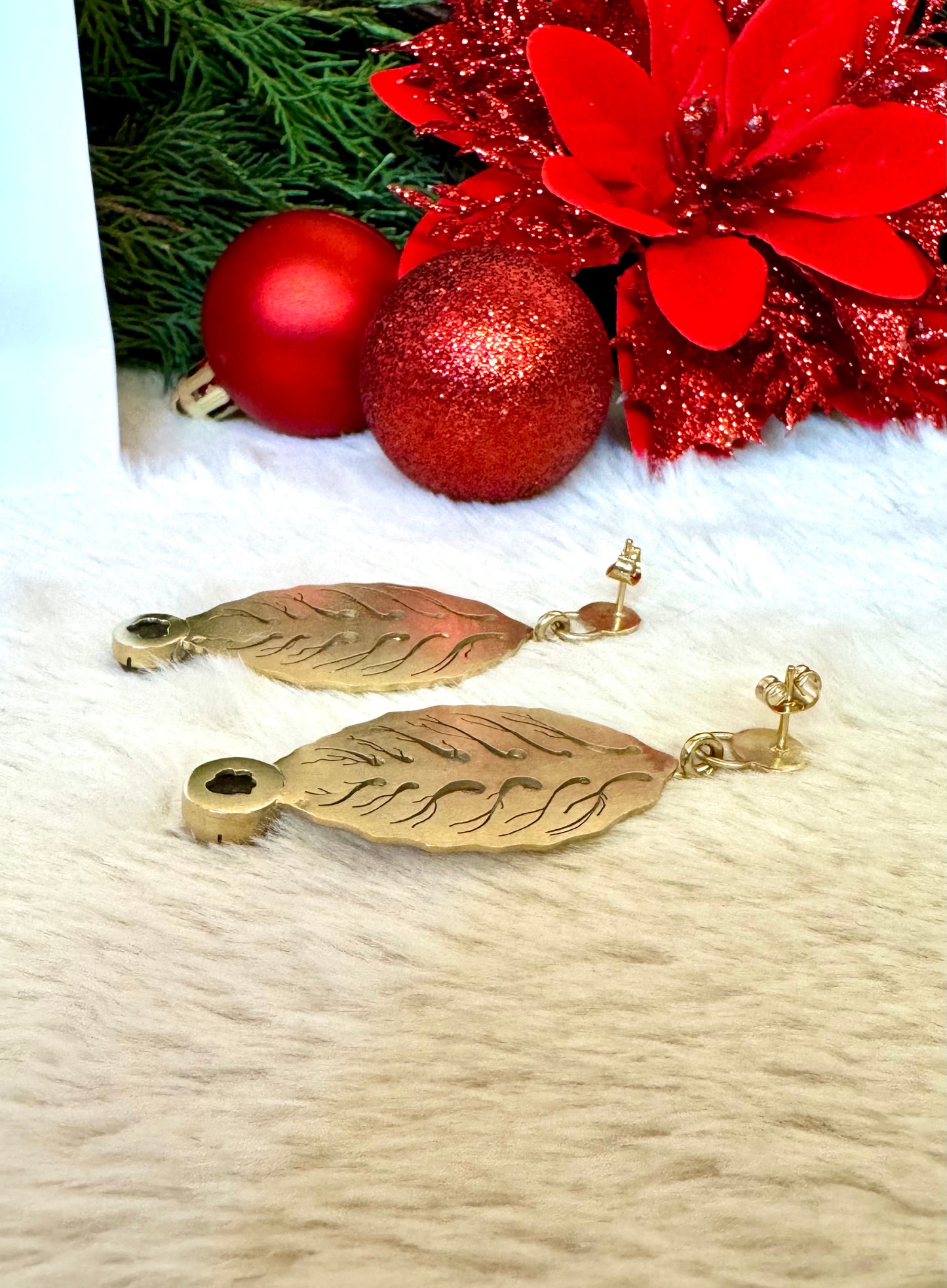 Boucles d’oreilles Feuilles de Charme - SUR COMMANDE