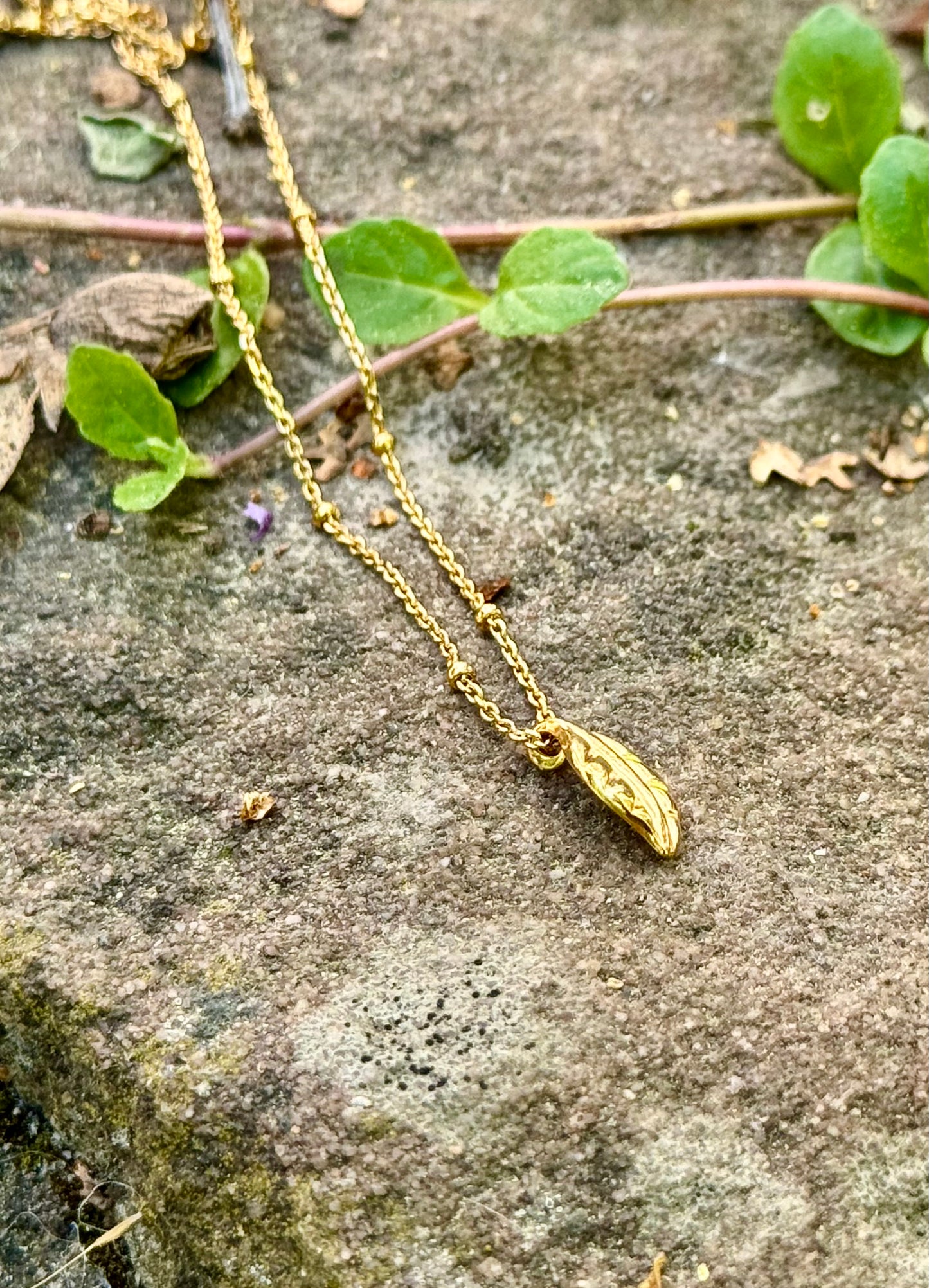 Collier Feuille Naissante - plaqué or