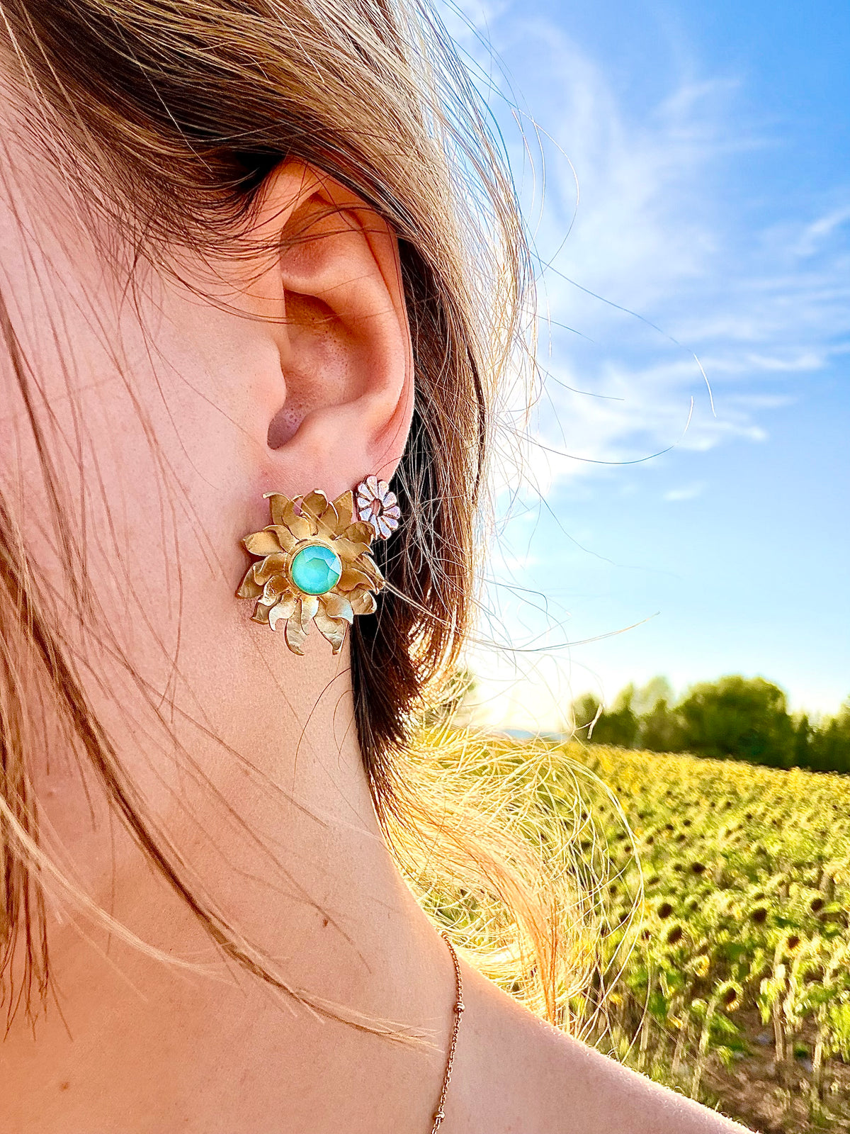 Boucles d’oreilles Lion - pièce unique