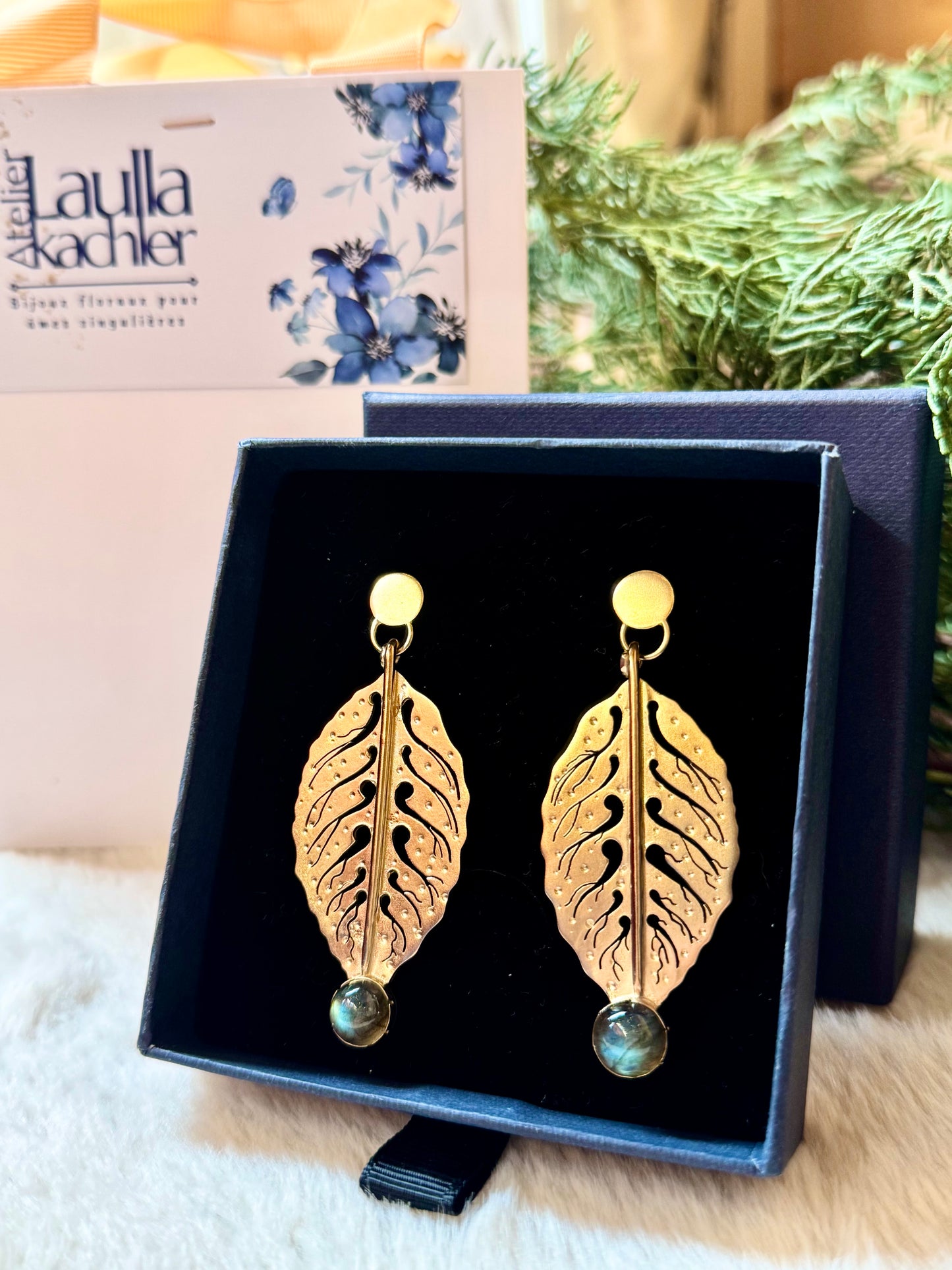 Boucles d’oreilles Feuilles de Charme - SUR COMMANDE