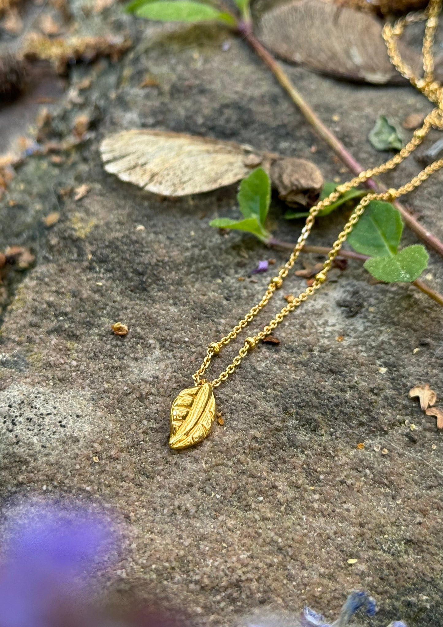 Collier Feuille Naissante - plaqué or