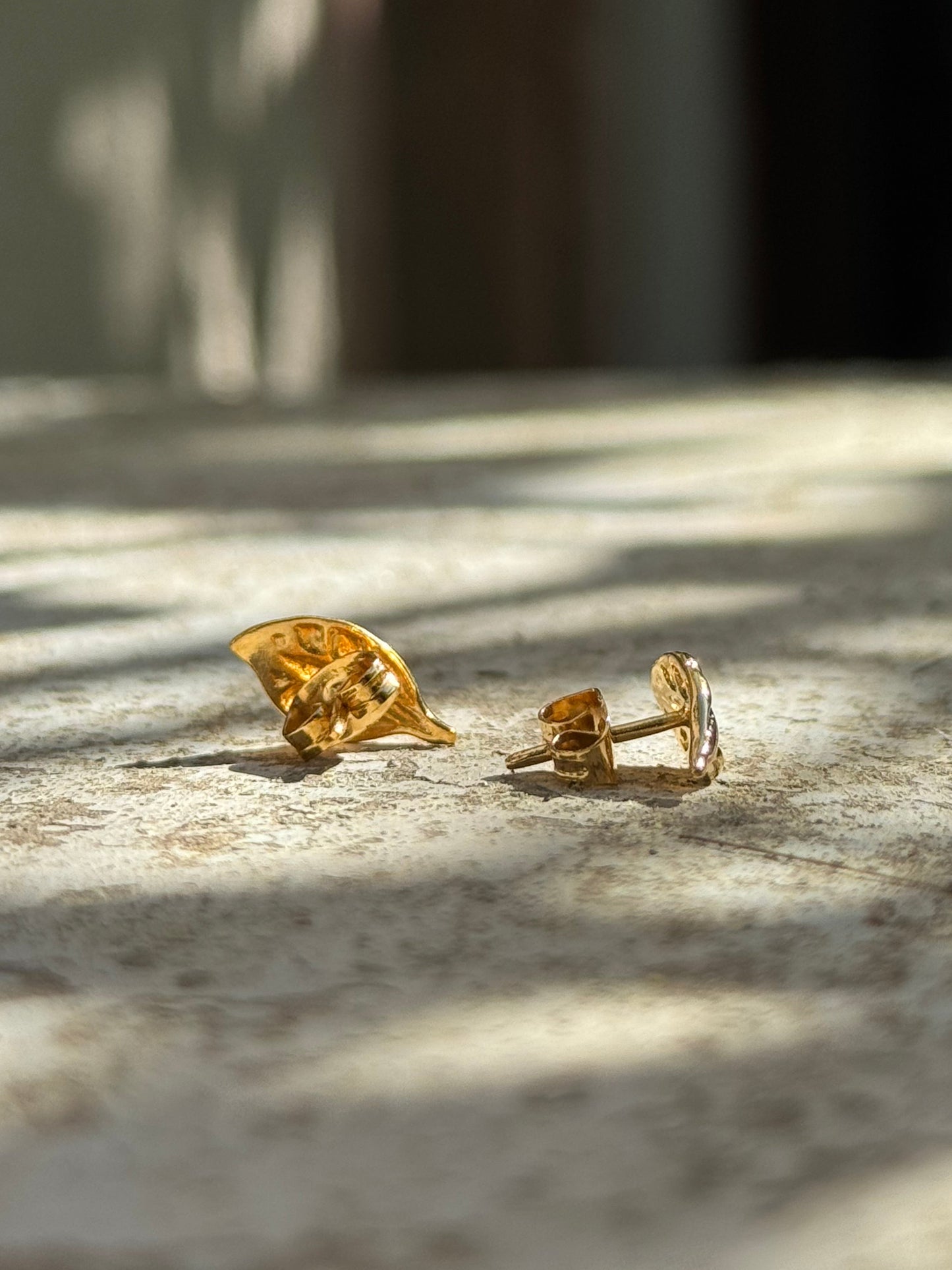 Boucles d’oreilles Feuilles Naissantes - plaqué argent ou plaqué or