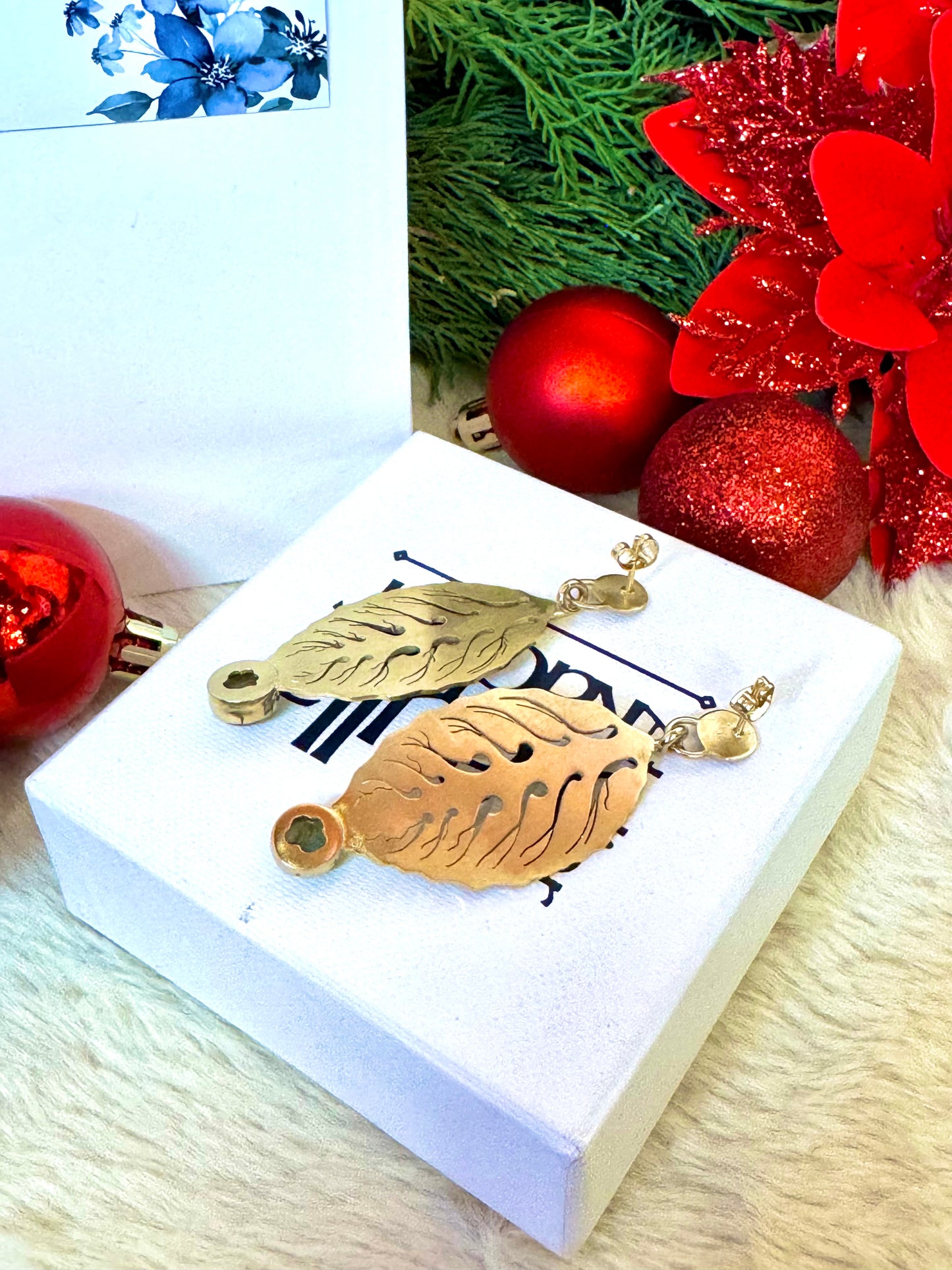 Boucles d’oreilles Feuilles de Charme - SUR COMMANDE