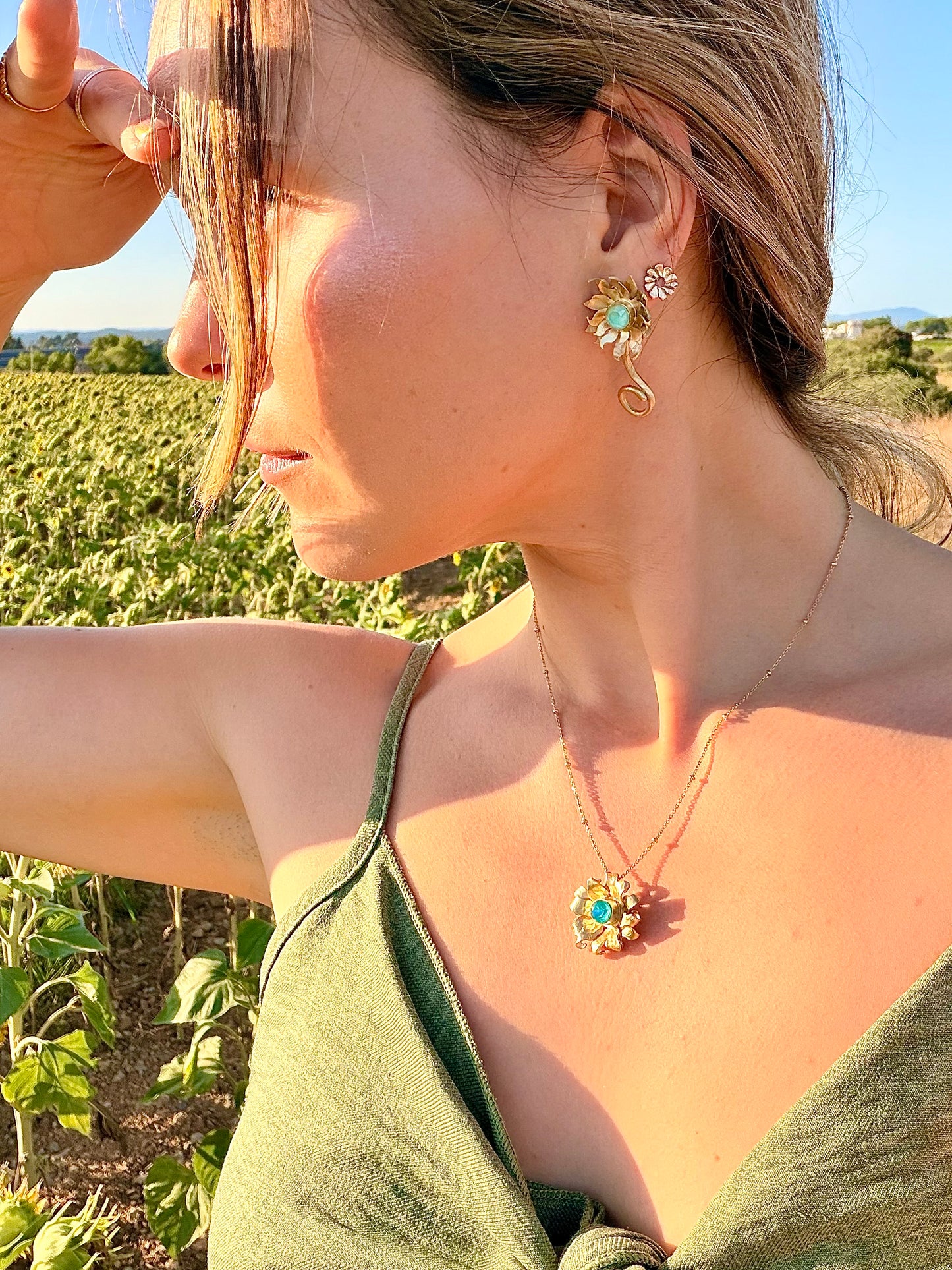 Boucles d’oreilles Lion - pièce unique