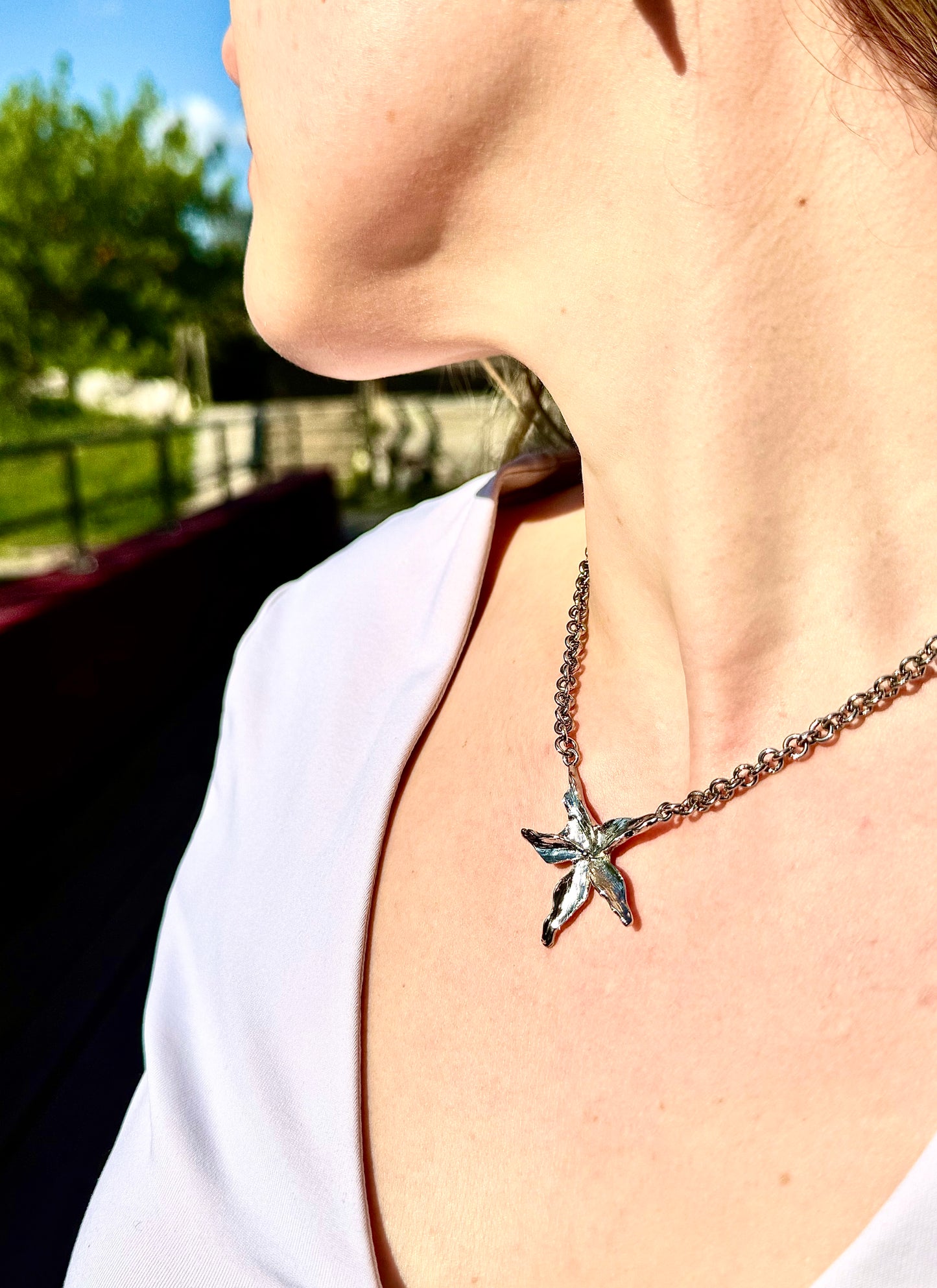 Collier Étoile Blanche