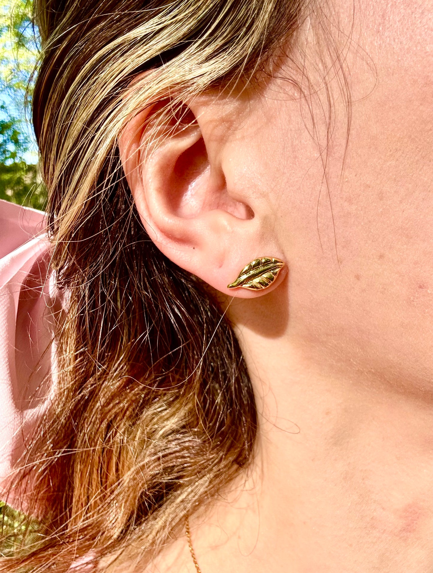 Boucles d’oreilles Feuilles Naissantes - plaqué argent ou plaqué or