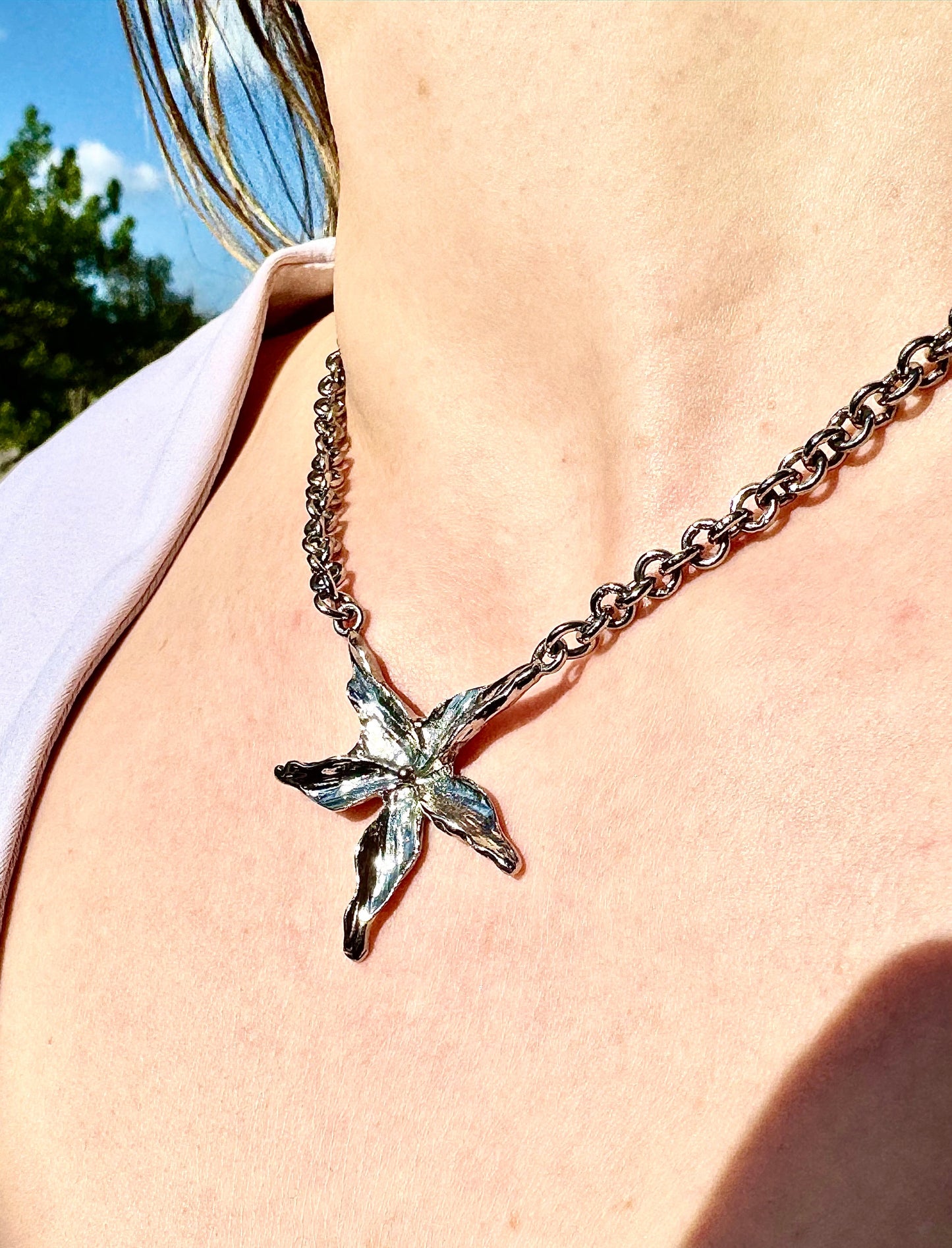 Collier Étoile Blanche