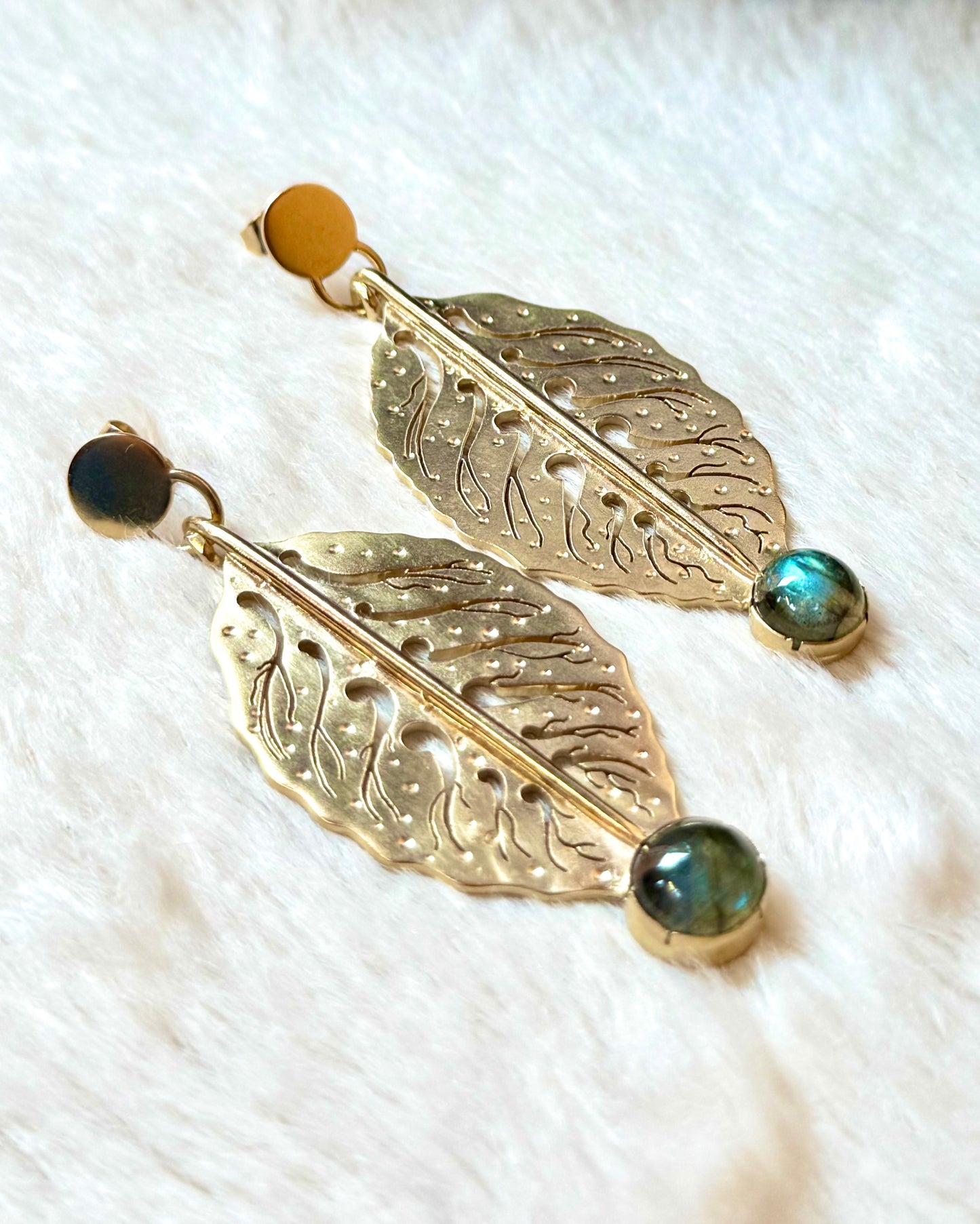 Boucles d’oreilles Feuilles de Charme - SUR COMMANDE