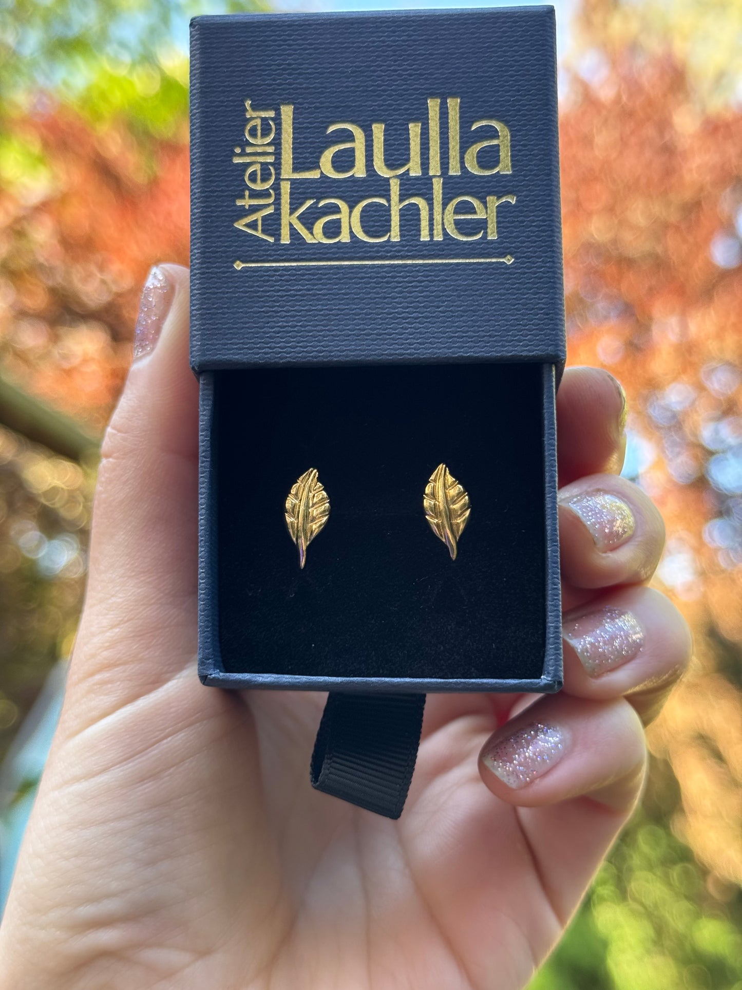 Boucles d’oreilles Feuilles Naissantes - plaqué argent ou plaqué or